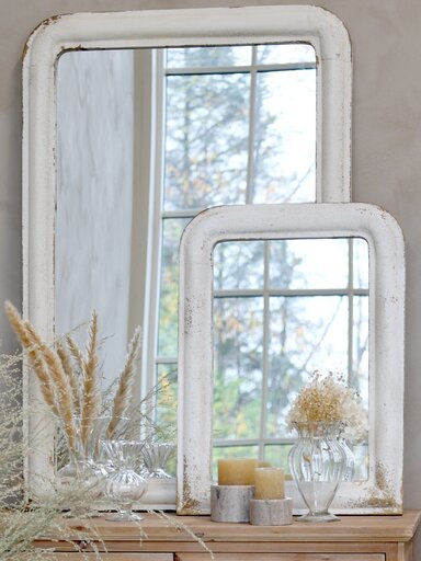 Impressionen zu Chic Antique Spiegel aus Eisen im Shabby Look, Bild 1