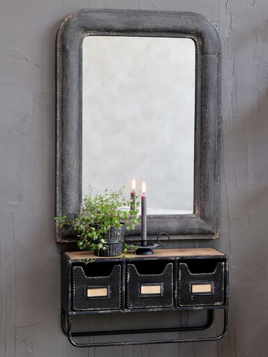 Impressionen zu Chic Antique Spiegel aus Eisen im Shabby Look, Bild 4