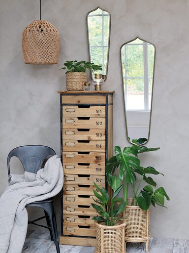 Impressionen zu Chic Antique Spiegel länglich mit Rahmen aus Eisen, Bild 1