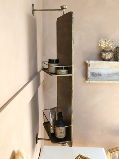 Impressionen zu Chic Antique Spiegel mit 2 Regalen auf der Rückseite, Bild 1