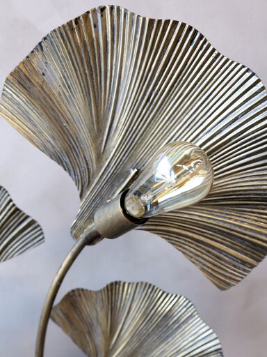 Impressionen zu Chic Antique Stehlampe mit 4 Ginkgo Blättern, Bild 2