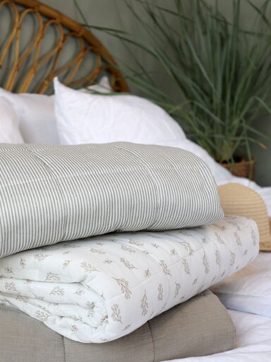 Impressionen zu Chic Antique Vintage Quilt Steppdecke mit Stone-Washed Optik, Bild 2