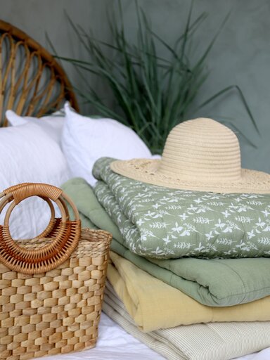 Impressionen zu Chic Antique Vintage Quilt Steppdecke mit Stone-Washed Optik, Bild 4