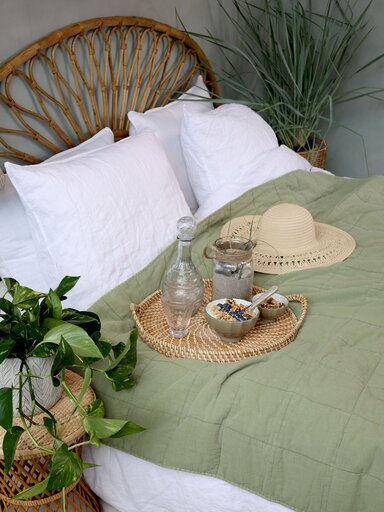 Impressionen zu Chic Antique Vintage Quilt Steppdecke mit Stone-Washed Optik, Bild 5