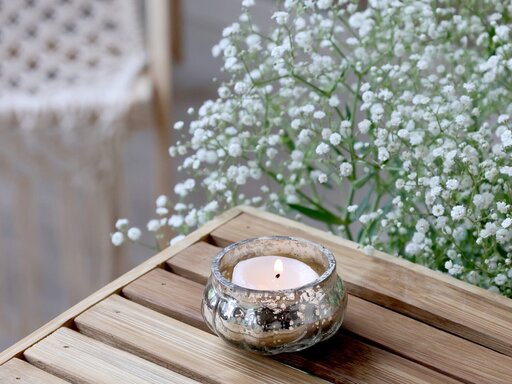 Impressionen zu Chic Antique Stilvoller Teelichthalter in Silber, Bild 3