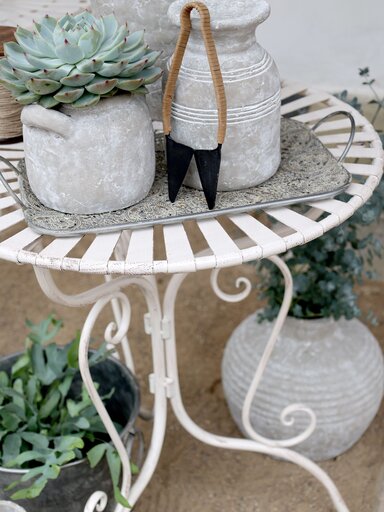Impressionen zu Chic Antique Tablett 2er-Set mit Muster und Handgriff, Bild 1