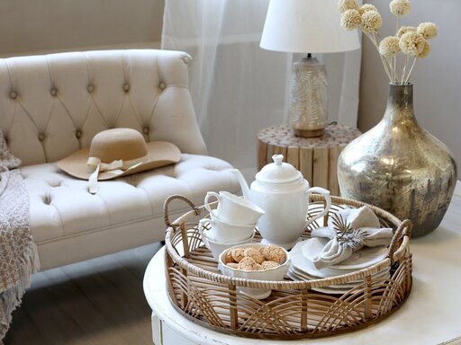Impressionen zu Chic Antique Tablett aus Bambus und Rattan, Bild 3