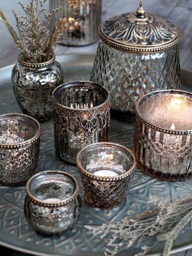 Impressionen zu Chic Antique Kerzentablett mit Muster, Bild 2