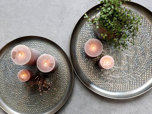 Impressionen zu Chic Antique Kerzentablett mit Muster, Bild 1