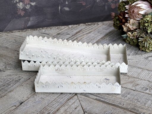 Impressionen zu Chic Antique Tablett mit Muster & Dekorkante 3er Set, Bild 2