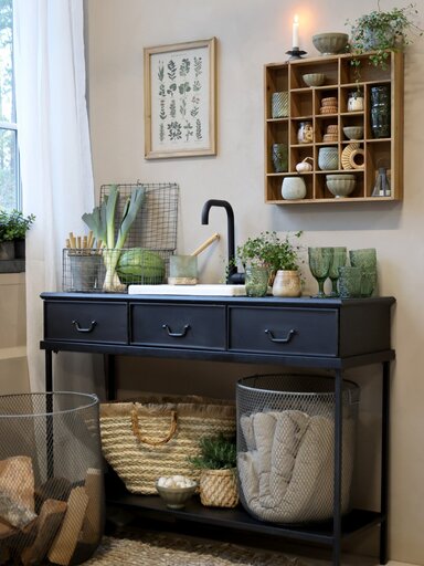 Impressionen zu Chic Antique Tannenholz Regalbrett mit Fach, Bild 2