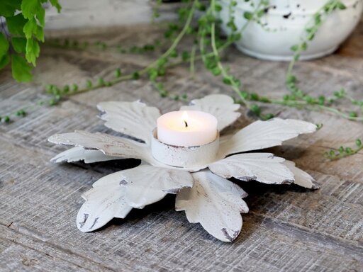 Impressionen zu Chic Antique Teelichthalter mit Blumenmuster, Bild 2
