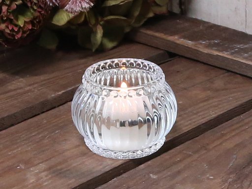 Impressionen zu Chic Antique Teelichthalter mit Nuten und Perlenkante, Bild 2