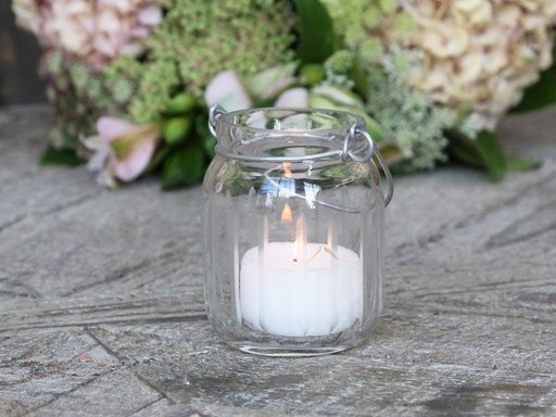 Impressionen zu Chic Antique Teelichthalter mit Rillen und Henkel, Bild 1