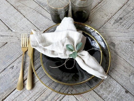 Impressionen zu Chic Antique Teller mit Goldrand, Bild 1