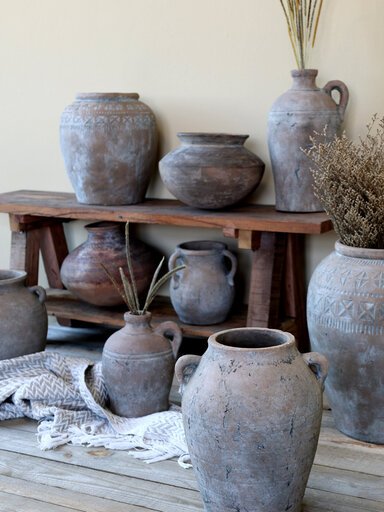 Impressionen zu Chic Antique Terrakotta Topf mit Muster, Bild 1