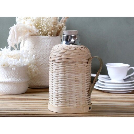 Impressionen zu Chic Antique Thermoskanne mit Bambus Geflecht, Bild 1