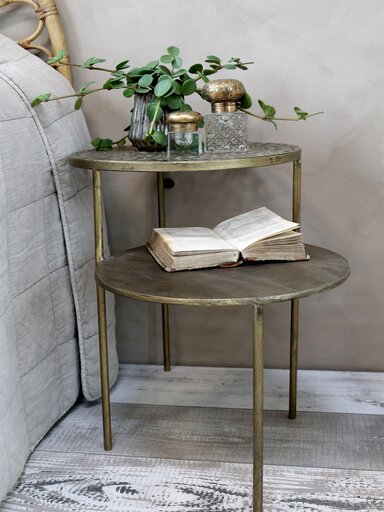 Impressionen zu Chic Antique Tisch mit 2 Tischplatten und orientalischem Muster, Bild 3