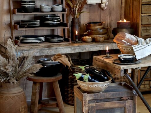 Impressionen zu Chic Antique Tours Schüssel in Holz mit Muster, Bild 2