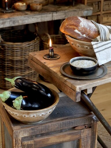 Impressionen zu Chic Antique Tours Schüssel in Holz mit Muster, Bild 1
