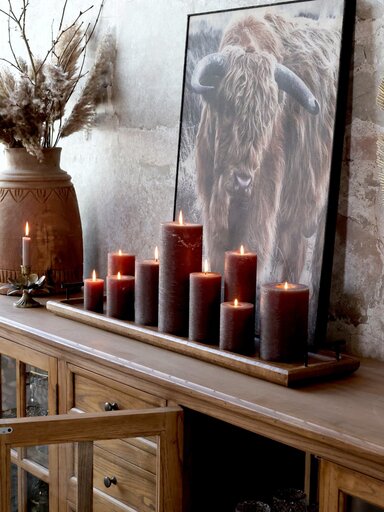 Impressionen zu Chic Antique Tours Servier Tablett in Holz mit Henkel, Bild 2