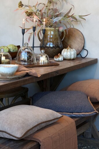 Impressionen zu Chic Antique Tapasbrett Tours cm Walnuss-Finish mit Ledergriff, Bild 5