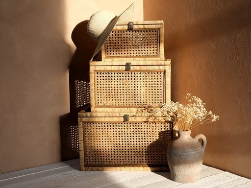 Impressionen zu Chic Antique Truhe in französischem Geflecht 3er Set, Bild 1