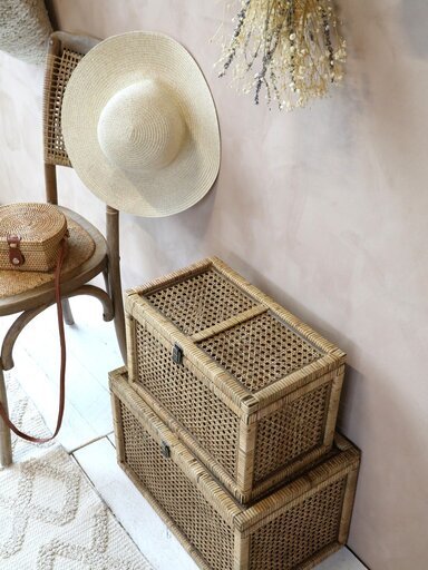Impressionen zu Chic Antique Truhe in französischem Geflecht 3er Set, Bild 5