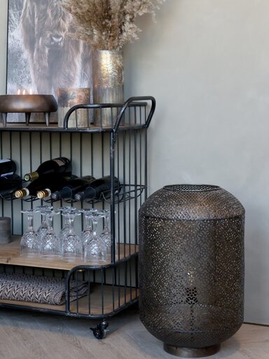 Impressionen zu Chic Antique Vire Tischlampe mit Muster, Bild 2