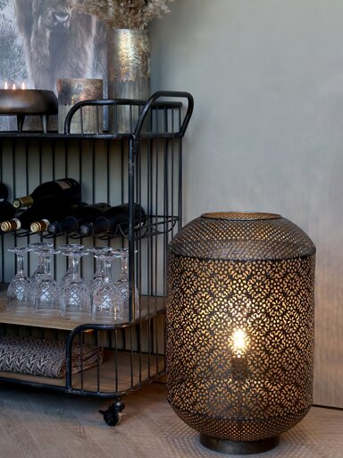 Impressionen zu Chic Antique Vire Tischlampe mit Muster, Bild 1