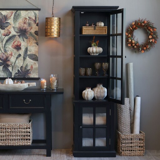 Impressionen zu Chic Antique Landhaus Vitrinenschrank Marseille mit 2 Türen und Regalen, Bild 11