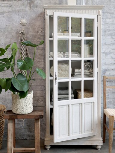 Impressionen zu Chic Antique Vitrinenschrank mit Glaselement in der Tür, Bild 2