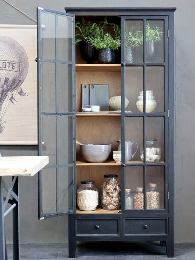 Impressionen zu Chic Antique Vitrinenschrank mit Glastüren und Schubladen, Bild 1