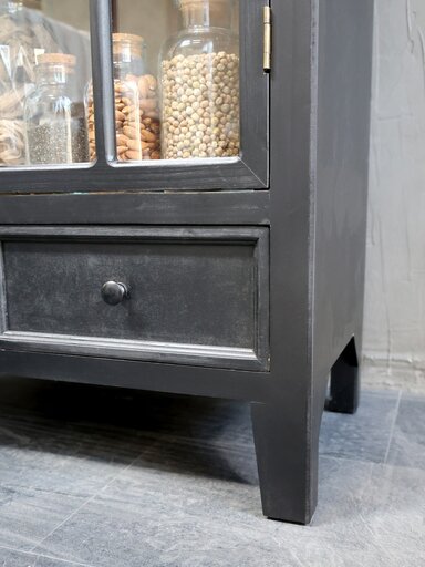 Impressionen zu Chic Antique Vitrinenschrank mit Glastüren und Schubladen, Bild 6