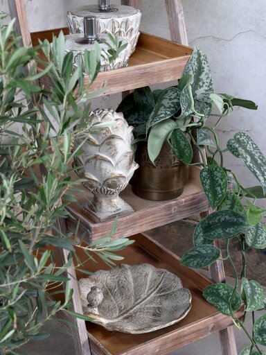 Impressionen zu Chic Antique Vittel Vogelbad mit Goldmuster, Bild 1