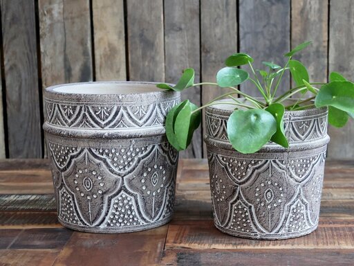 Impressionen zu Chic Antique Évron Blumentopf mit Muster, Bild 2