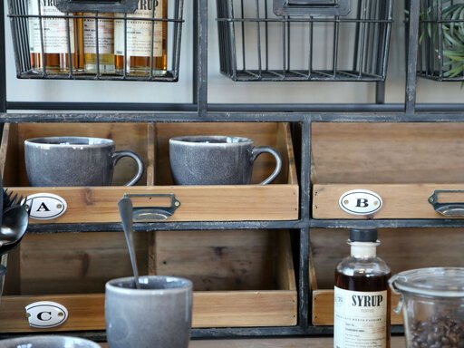 Impressionen zu Chic Antique Wandregal mit Schubladen, Bild 4