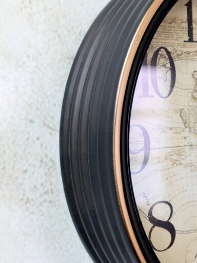 Impressionen zu Chic Antique Wanduhr mit Goldrand, Bild 3