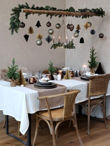 Impressionen zu Chic Antique Weihnachtskugel mit Glitzer Streifenmuster, Bild 5