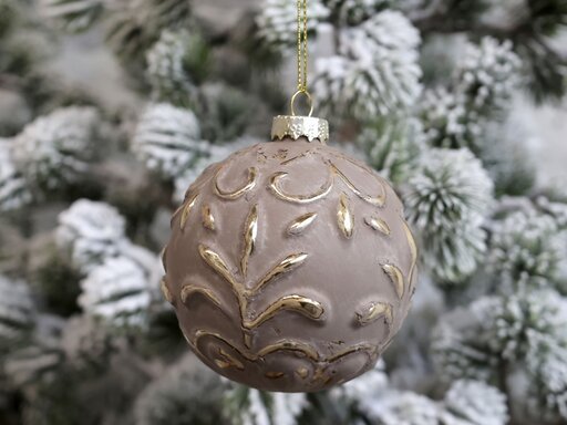 Impressionen zu Chic Antique Weihnachtskugel mit Goldmuster Vrilles, Bild 2