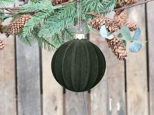 Impressionen zu Chic Antique Weihnachtskugel Velours in Fächerstruktur, Bild 1