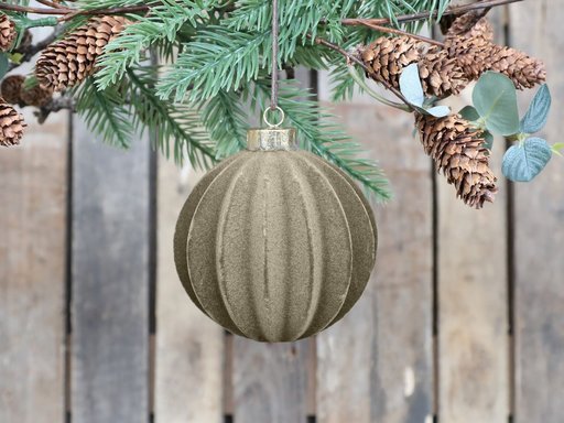 Impressionen zu Chic Antique Weihnachtskugel Velours in Fächerstruktur, Bild 3