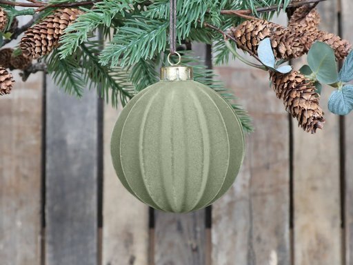 Impressionen zu Chic Antique Weihnachtskugel Velours in Fächerstruktur, Bild 2