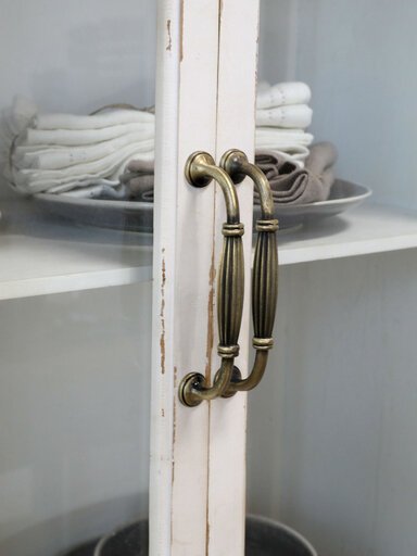 Impressionen zu Chic Antique Weiße Shabby Vitrine mit 4 Türen, Bild 1