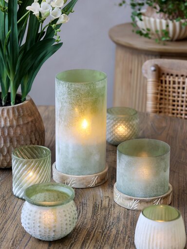 Impressionen zu Chic Antique Windlicht mit graviertem Sockel, Bild 1