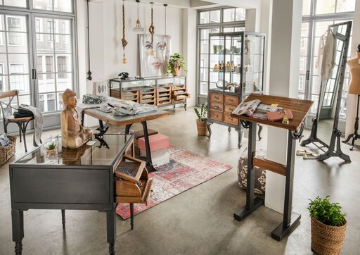 Impressionen zu Faktorei Standspiegel im Industrial Style schwenkbar, Bild 1