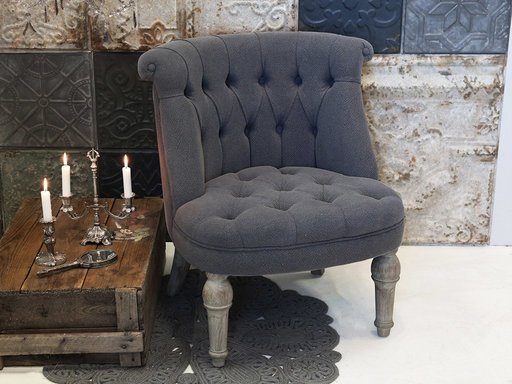 Impressionen zu Chic Antique Franz. Sessel in Leinenstoff, Bild 2