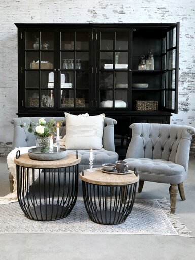Impressionen zu Chic Antique Franz. Sessel in Leinenstoff, Bild 3