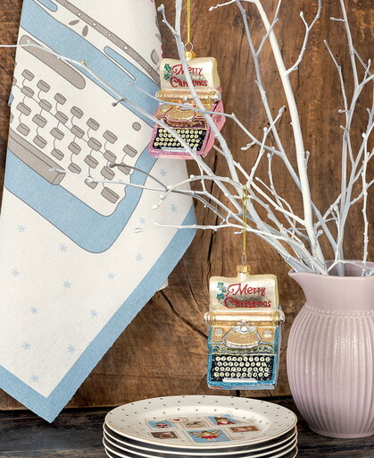 Impressionen zu GreenGate Teller Xmas Letter white, Bild 1