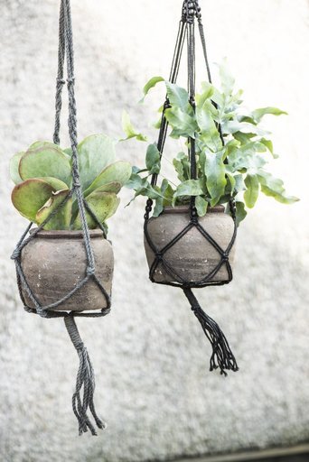 Impressionen zu IB Laursen Hänger für Blumentopf grau Jute, Bild 2